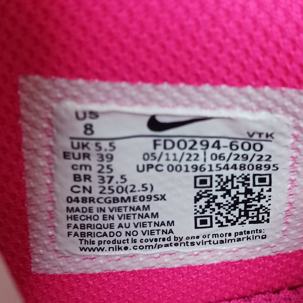 Nike Air Max Women’s Athletic Sneakers in Bright Pink with White Swoosh - Picture 13 of 15